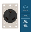 30A 125V NEMA TT-30R RV Flush Mount Power Outlet / Receptacle