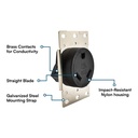30A 125V NEMA TT-30R RV Flush Mount Power Outlet / Receptacle