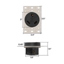 30A 125V NEMA TT-30R RV Flush Mount Power Outlet / Receptacle