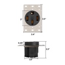 50A 125/250V NEMA 14-50R RV Flush Mount Power Outlet / Receptacle