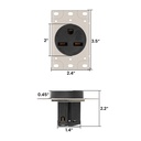 30A 250V NEMA 6-30R Flush Mount Power Outlet / Receptacle (Welding Machine)