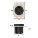 60A 125/250V NEMA 14-60R Flush Mount Power Outlet / Receptacle (Industrial Grade)