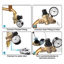 3/4" NPT RV Water Pressure Regulator Valve with 45 PSI Gauge