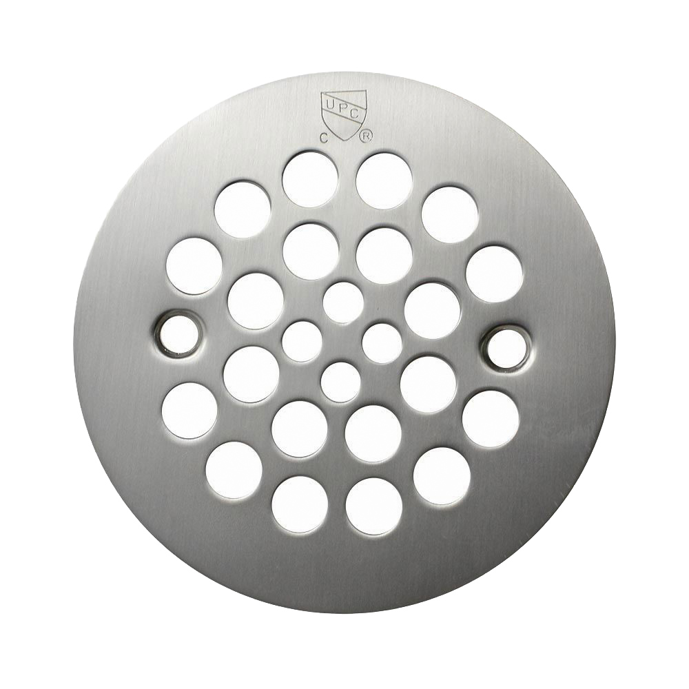 5799-T 4-1/4" OD Brass Shower Strainer Grid with Screws – Brushed Nickel