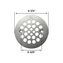 5799-T 4-1/4" OD Brass Shower Strainer Grid with Screws – Brushed Nickel