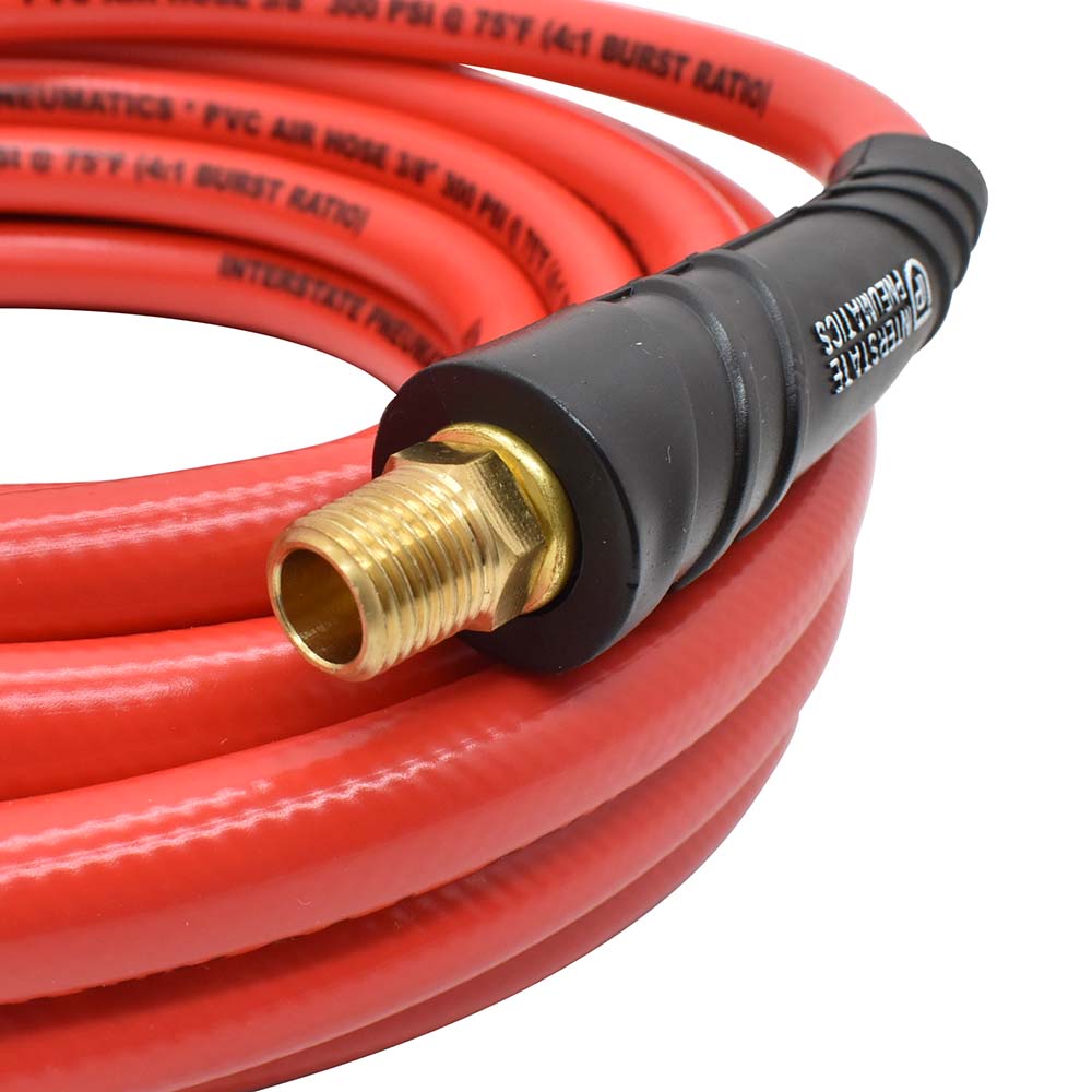 3/8" 25 ft Solid-Red PVC Hose (1/4" NPT) - IP Brand