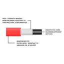 3/8" x 100 ft Red PVC Air Hose WP 300 PSI (1/4" NPT) Solid Fitting