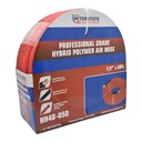 1/2" x 50 ft Rhino HybridFlex Red Hybrid Air Hose WP 200 PSI (1/2" NPT) Solid Fitting