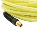 3/8" x 25 ft Rhino PolyFlex Yellow Polyurethane Hose WP 200 PSI (1/4" NPT) Solid Fitting