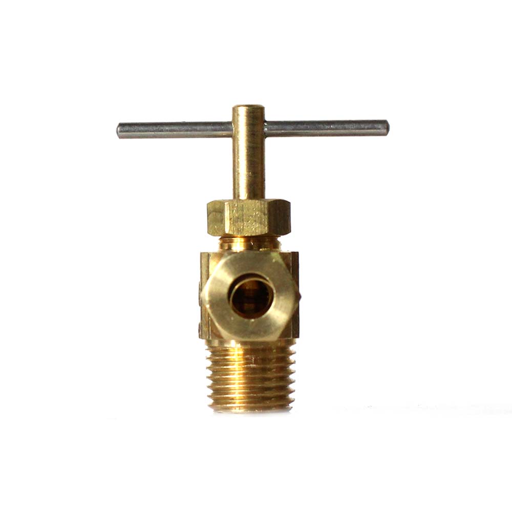 703-T 1/4 Compression X 1/8 MIP Angle Needle Valve - W02