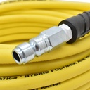 1/4" 50 ft Yellow Hybrid Polymer Hose With 3/8" Automotive Coupler & Plug