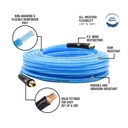 5/16" 50 ft Light Blue Polyurethane Hose (1/4" NPT) Solid Fitting