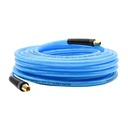 5/16" 50 ft Light Blue Polyurethane Hose (1/4" NPT) Solid Fitting