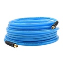 5/16" 100 ft Light Blue Polyurethane Hose (1/4" NPT)  Solid Fitting