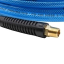 5/16" 100 ft Light Blue Polyurethane Hose (1/4" NPT)  Solid Fitting