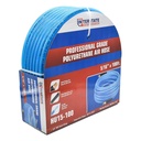5/16" 100 ft Light Blue Polyurethane Hose (1/4" NPT)  Solid Fitting