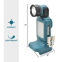 18V Multi-Function Cordless LED Flash Light