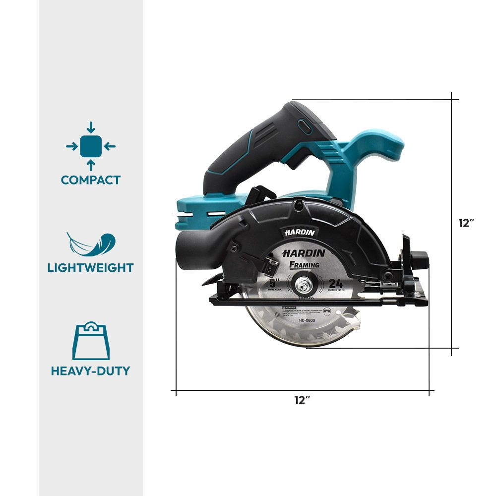 18V 5-Inch Blade Dia. Brushless Multipurpose Circular Saw with Led Light