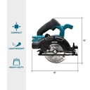 18V 5-Inch Blade Dia. Brushless Multipurpose Circular Saw with Led Light