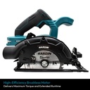 18V 5-Inch Blade Dia. Brushless Multipurpose Circular Saw with Led Light
