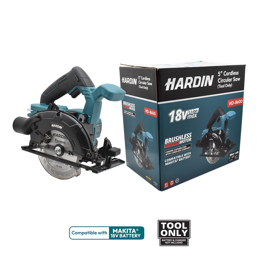 18V 5-Inch Blade Dia. Brushless Multipurpose Circular Saw with Led Light