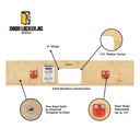 4" Hinge Template, Single Pocket, 1/4" Radius Corner