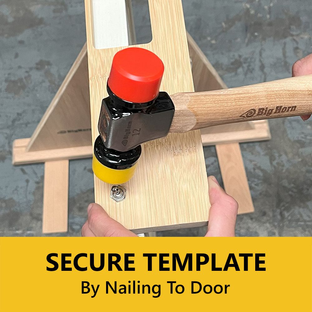 4-1/2" Hinge Template, Single Pocket, 1/4" Radius Corner