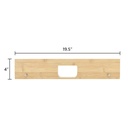 3-1/2" Hinge Template, Single Pocket, 5/8" Radius Corner