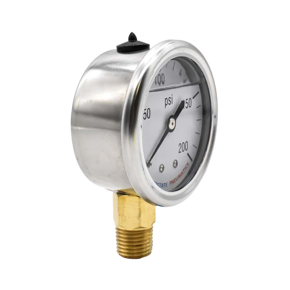 Oil Filled Pressure Gauge 2", 1/4" NPT Bottom Mount- 200 psi (4402329)