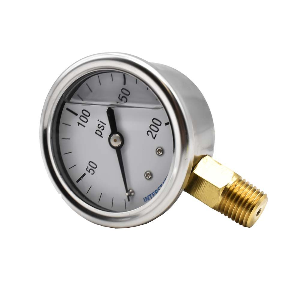 Oil Filled Pressure Gauge 2", 1/4" NPT Bottom Mount- 200 psi (4402329)