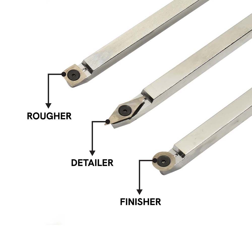 3 Piece Carbide Woodturning Tool Set
