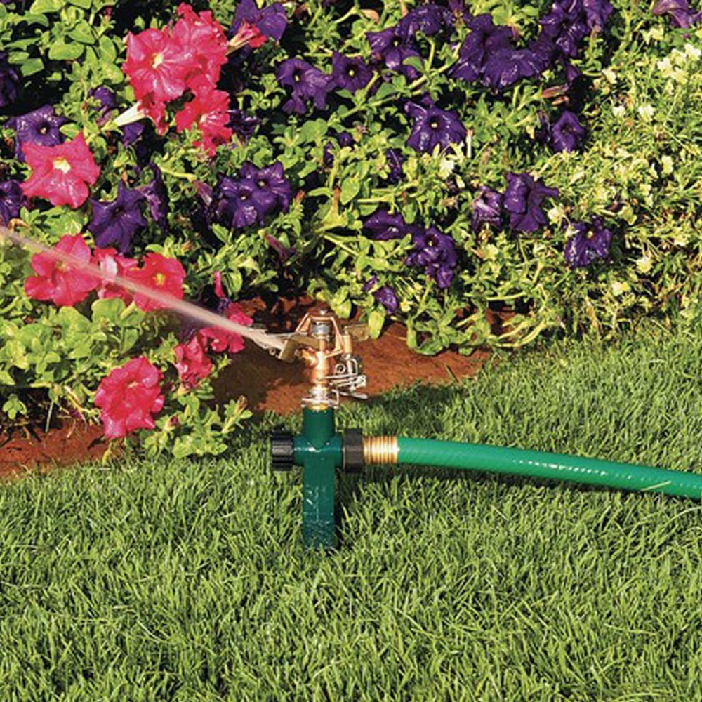 58214N Brass Impact Sprinkler On Step Spike