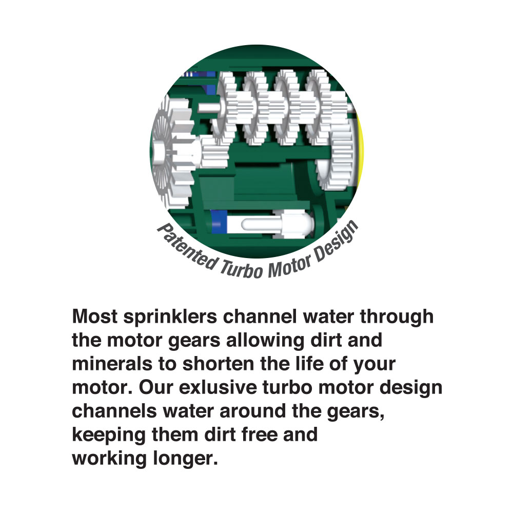 18051 20 Jet Deluxe Metal Base Turbo Oscillating Sprinkler – 4,100 Sq. Ft. (Prev. 8430439) 