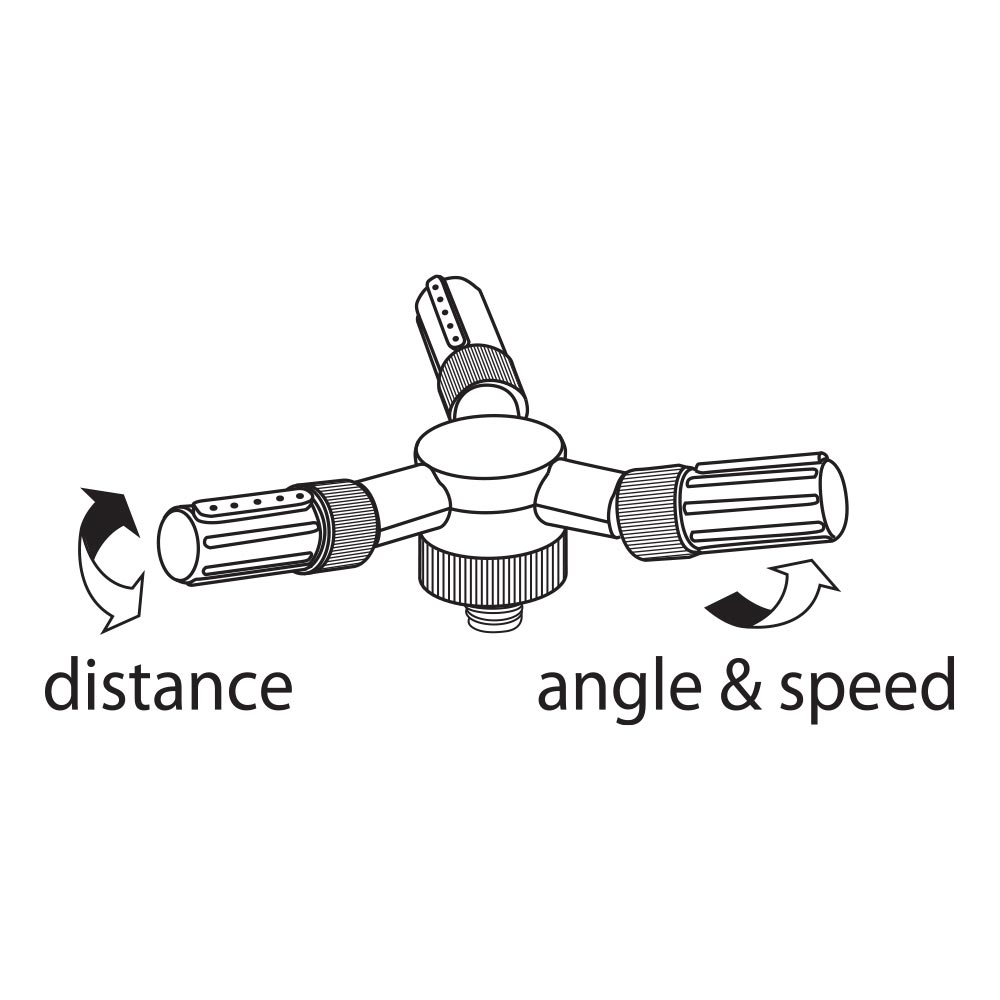 14237 3-Arm Adjustable Plastic Revolving Sprinkler 