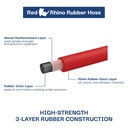 Heavy-Duty Tire Inflator TF5000 With T42 Lock-On Chuck – 12” Rhino Rubber Hose