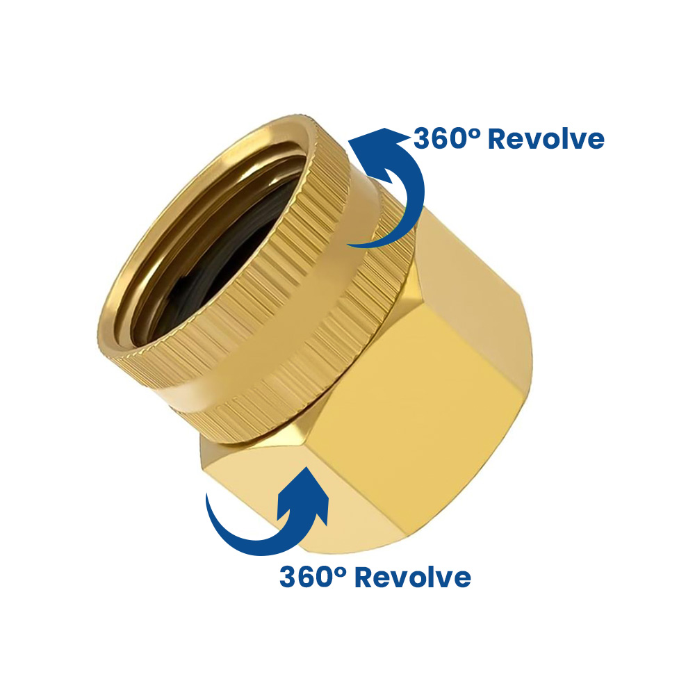 301-T 3/4" Female GHT X 1/2" FIP Swivel Fitting