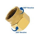 301-T 3/4" Female GHT X 1/2" FIP Swivel Fitting