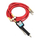 17ft Long Hybrid Hose Tire Inflator Extension with Digital Gauge & Locking Tire Air Chuck on Both Ends