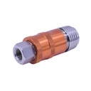 Universal Safety Exhaust Quick-Connect Coupler - 1/4" Female NPT (Orange Color) - Six Display Pack
