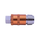 Universal Safety Exhaust Quick-Connect Coupler - 1/4" Female NPT (Orange Color) - Six Display Pack