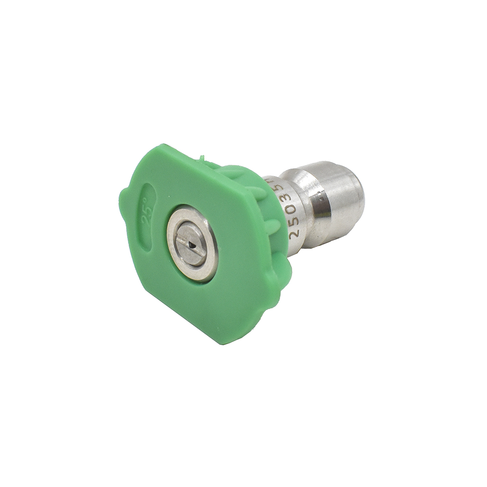 Size 35. Nozzle Tip.  25° (Green) - Multi Purpose Nozzle. 1/4" Quick Connect High Pressure Spray Nozzle