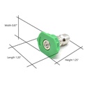 Size 35. Nozzle Tip.  25° (Green) - Multi Purpose Nozzle. 1/4" Quick Connect High Pressure Spray Nozzle