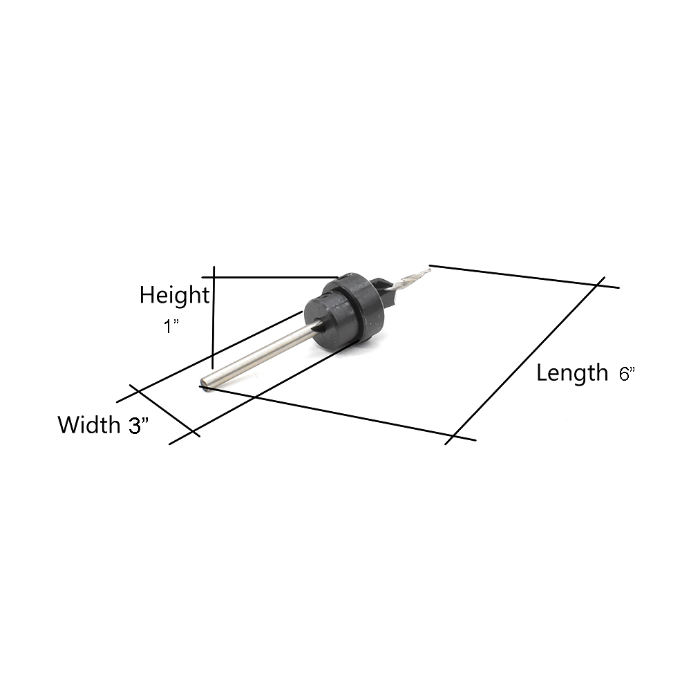 W.L Fuller # 5 (1/8") Countersink with 1/4" Shank Quick Change Adapter