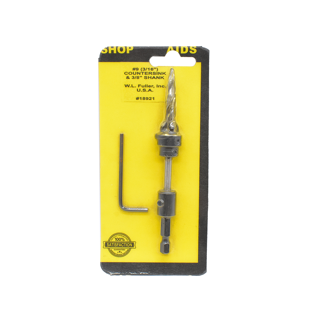 W.L Fuller # 9 (3/16") Countersink with 1/4" Shank Quick Change Adapter