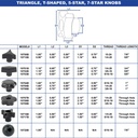Triangle Knob 1/4"-20 (9109)