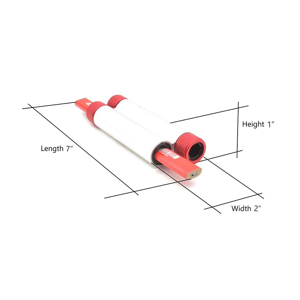 Aluminum Body Dual Marker Holder for Carpenters Pencil/Lumber Crayon - DISPLAY PACK