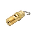 1/4" MPT Brass Safety Valve w/pull Ring  - 140 PSI - ASME Certified
