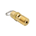 1/4" MPT Brass Safety Valve w/pull Ring  - 140 PSI - ASME Certified