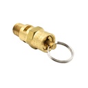 1/8" MPT Brass Safety Valve w/pull Ring - 140 PSI - ASME Certified