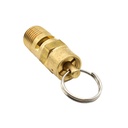 1/4" MPT Brass Safety Valve w/pull Ring - 165 PSI - ASME Certified